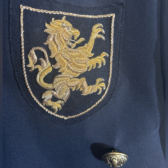 Balmain Paris Authentic Double Breast Deep Navy Blazer with Velvet Trim - Picture 10 of 16